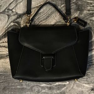 Coach Black Leather Satchel Bag